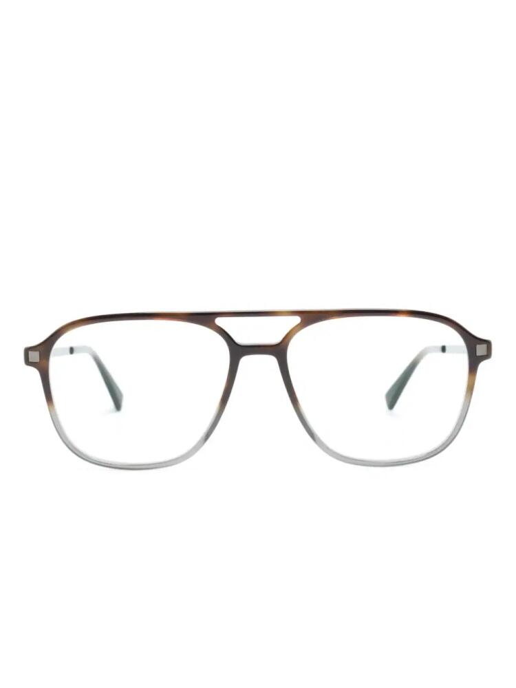 Mykita Gylfi pilot-frame glasses - Brown Cover