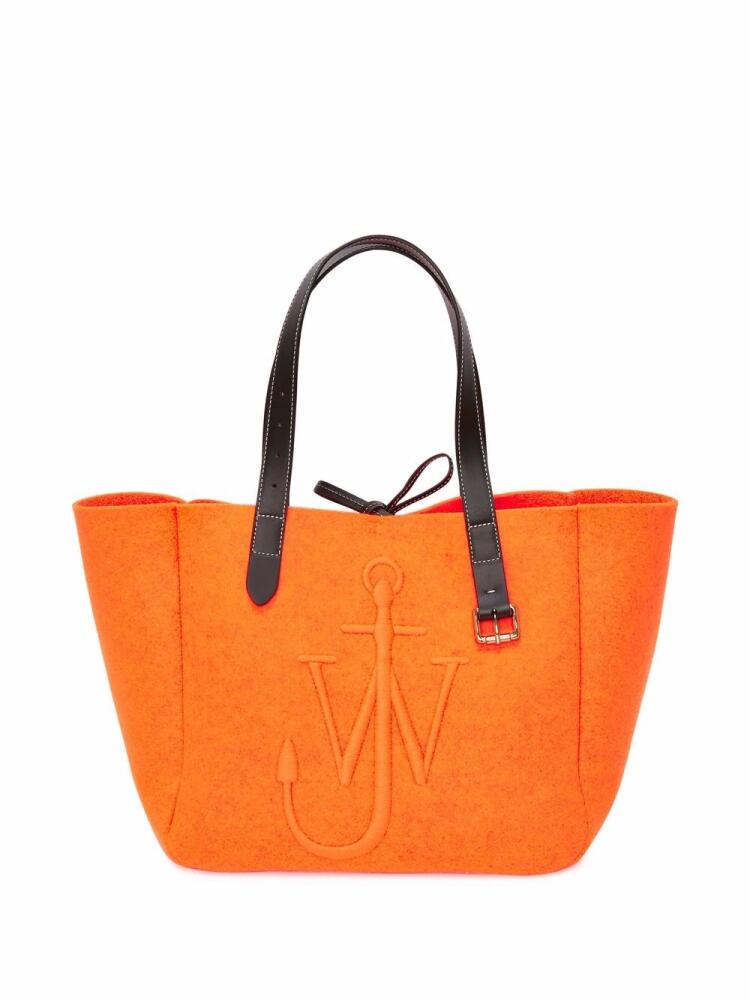 JW Anderson Belt embroidered-logo tote bag - Orange Cover