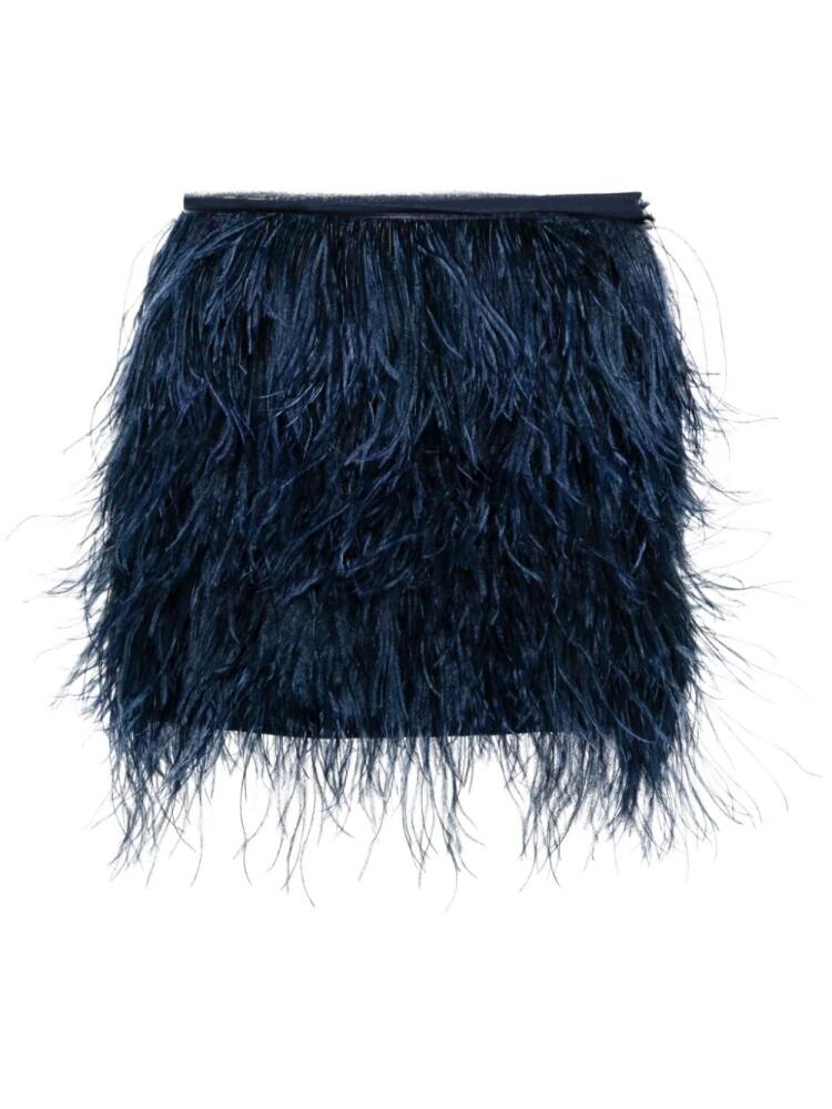 Dorothee Schumacher fully-feather appliqué mini skirt - Blue Cover