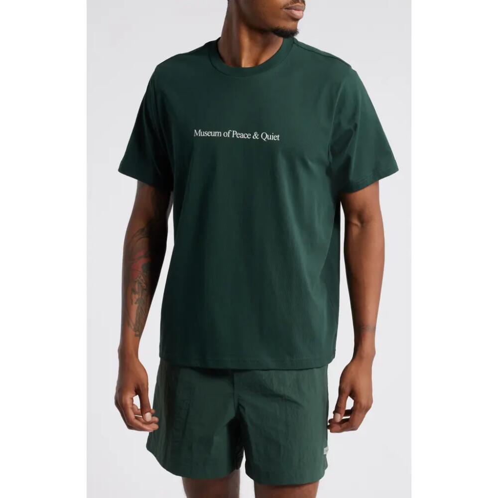 Museum of Peace & Quiet Cotton Logo T-Shirt in Pine Cover