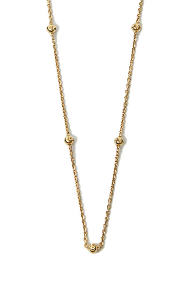 Argento Vivo Sterling Silver Bead Station Necklace in Gold Cover