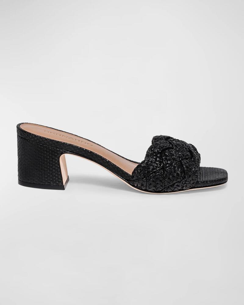 Bernardo Raffia Block-Heel Slide Sandals Cover