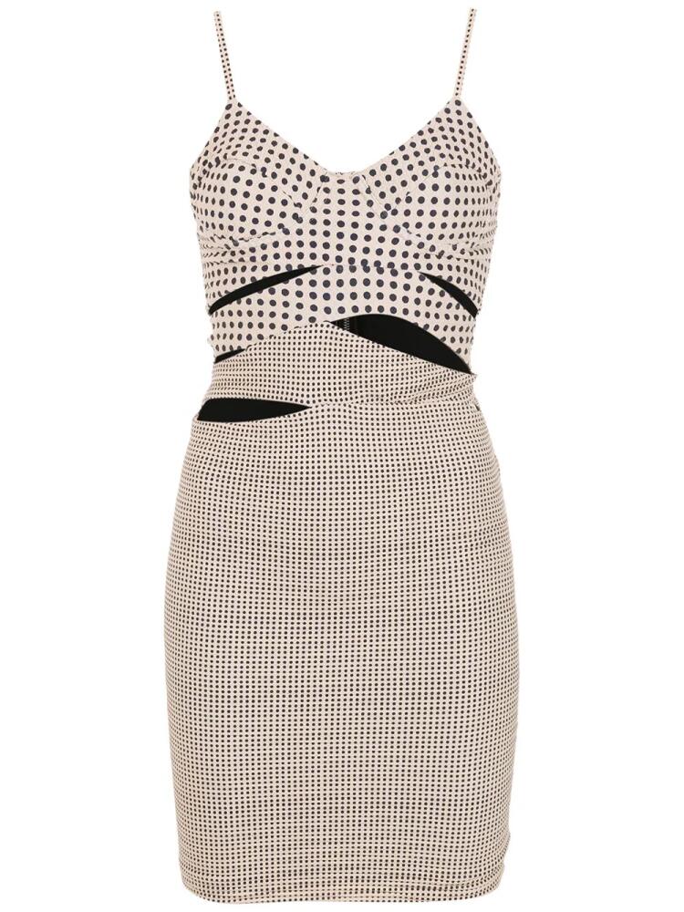 Amir Slama polka-dot print cutout dress - Neutrals Cover