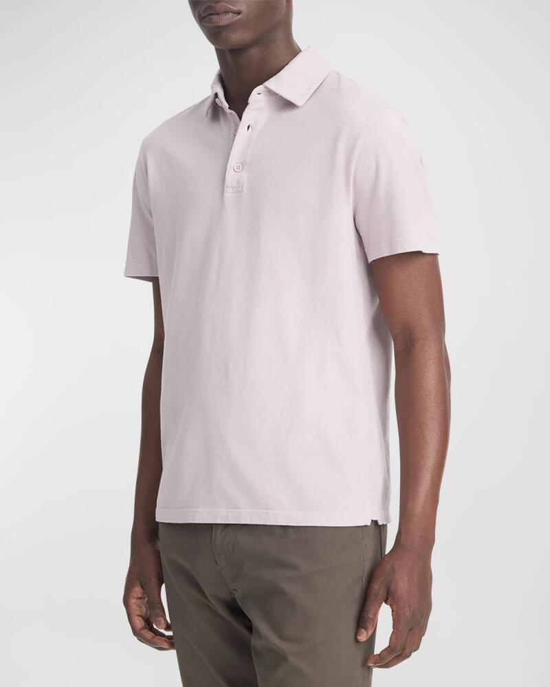 Vince Men's Garment-Dyed Polo Shirt Cover