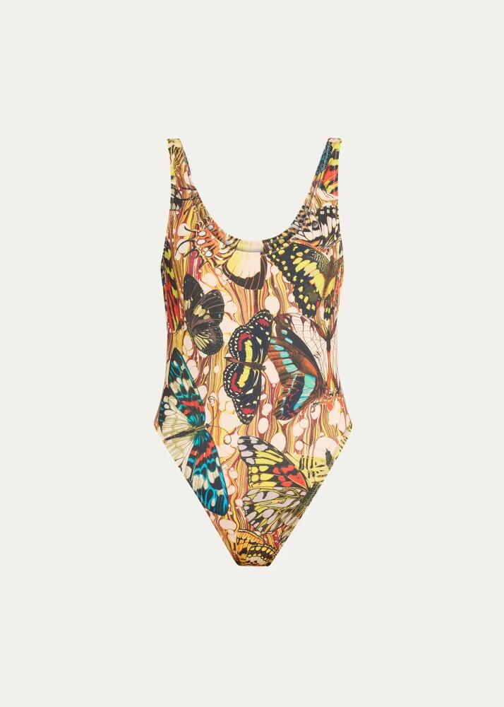 Jean Paul Gaultier Papillon One-Piece Swimsuit Cover