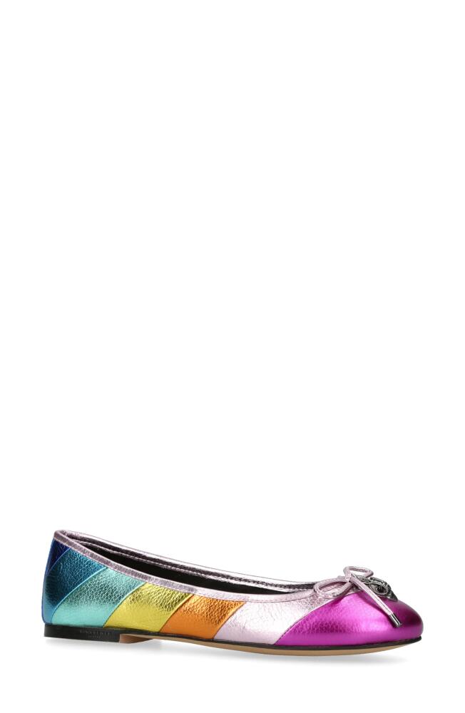 Kurt Geiger London Eagle Ballet Flat in Rainbow Multi Cover