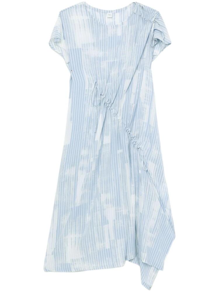 Y's stripe-pattern round-neck dress - Blue Cover