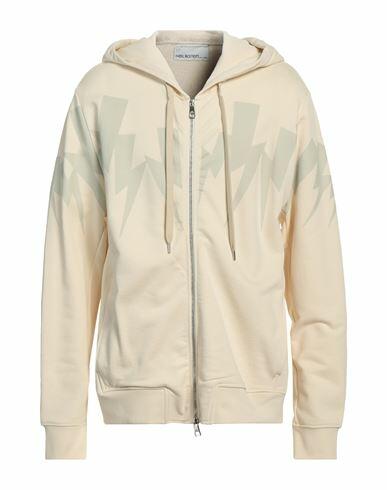 Neil Barrett Man Sweatshirt Ivory Cotton, Elastane Cover