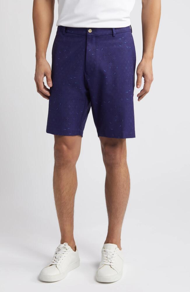 Peter Millar Salem Geo Paisley Performance Shorts in Sport Navy Cover