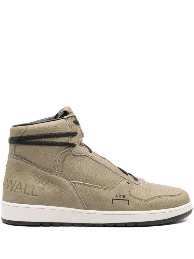 A-COLD-WALL* Luol high-top leather sneakers - Green Cover