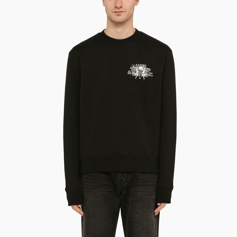 AMIRI Black cotton crewneck sweatshirt with logo print Cover