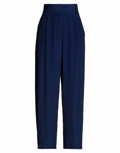 Rochas Woman Pants Navy blue Acetate, Silk Cover