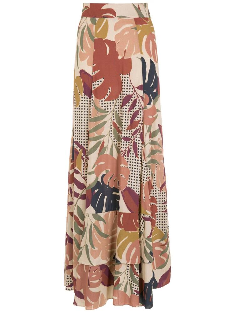 Amir Slama palm leaf print maxi skirt - Multicolour Cover