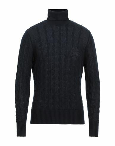 Etro Man Turtleneck Midnight blue Cashmere Cover