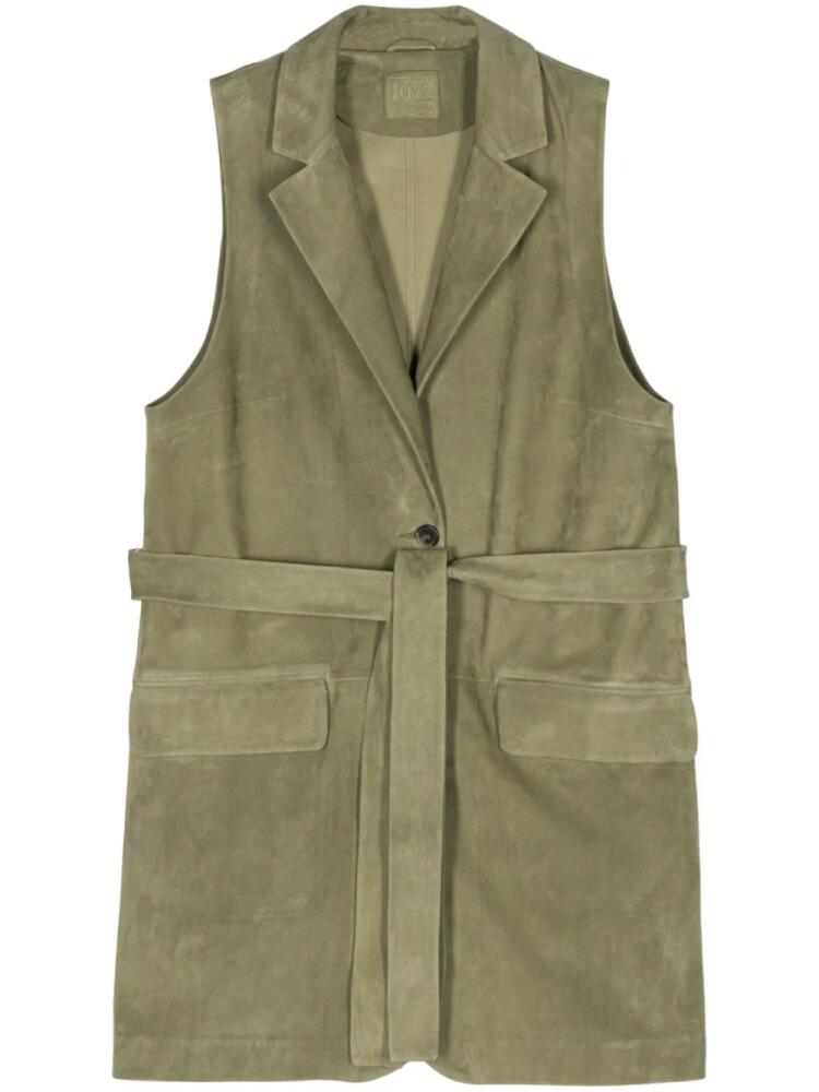 Desa 1972 belted suede gilet - Green Cover