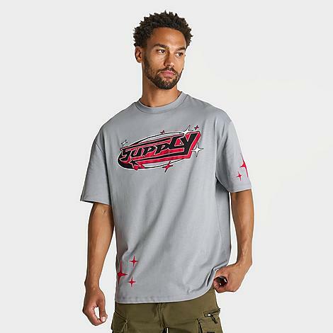 Supply And Demand Men's Slain Graphic T-Shirt in Grey/Grey Cover