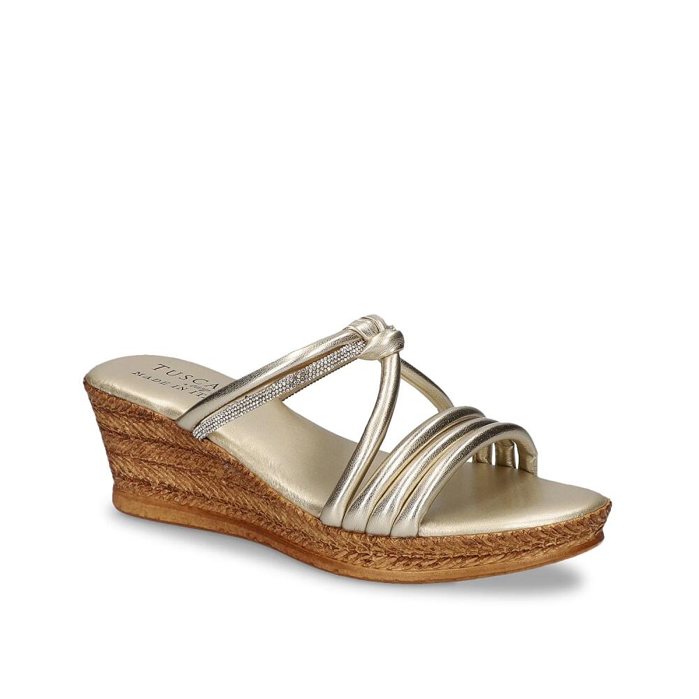 Easy Street Elvera Wedge Sandal | Women's | Gold Metallic Cover