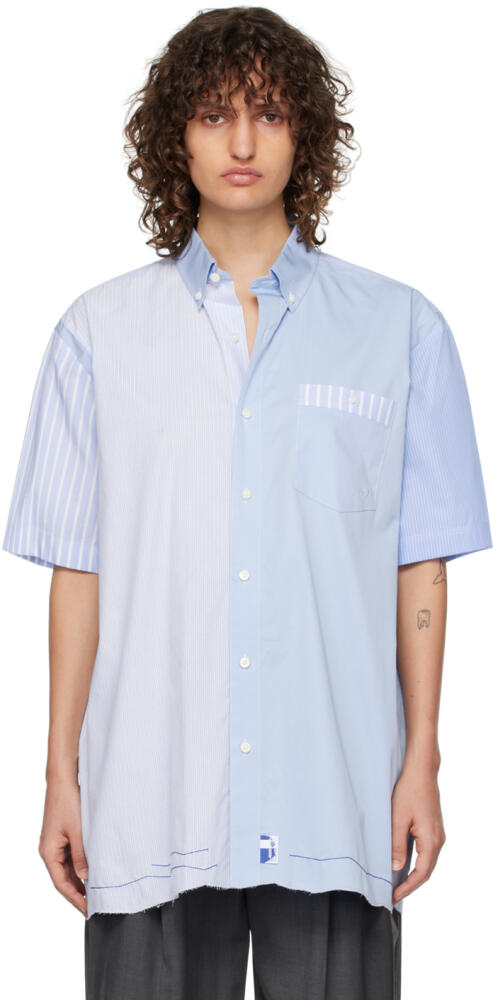 ADER error Blue Paneled Shirt Cover