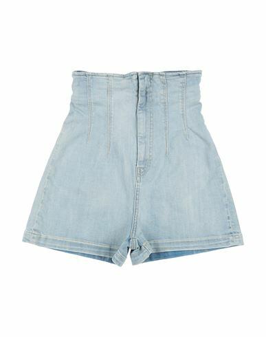 Guess Woman Denim shorts Blue Cotton, Polyester, Elastane Cover