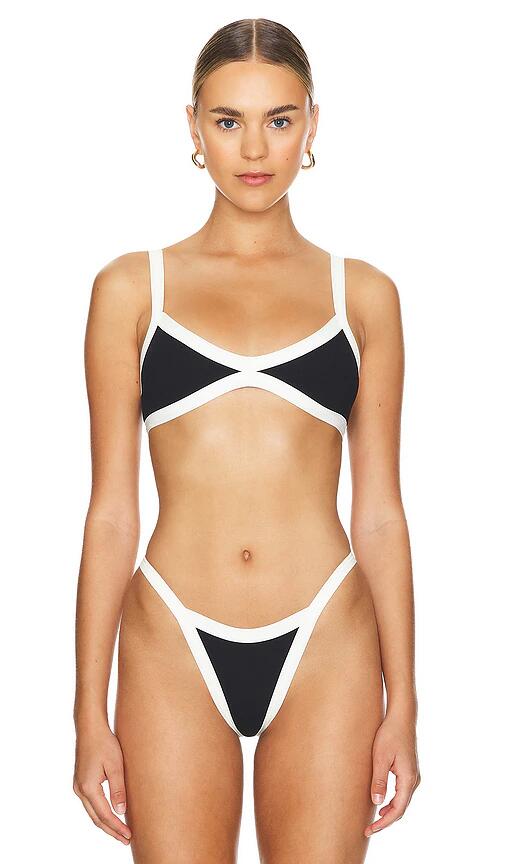 LSPACE Taylor Bikini Top in Black Cover