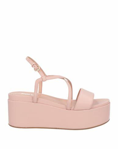 Pollini Woman Sandals Blush Leather Cover