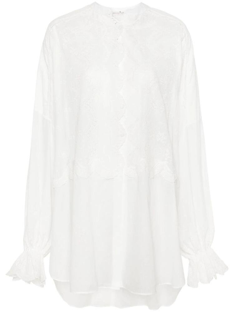 Ermanno Scervino lace-embroidered cotton blouse - White Cover