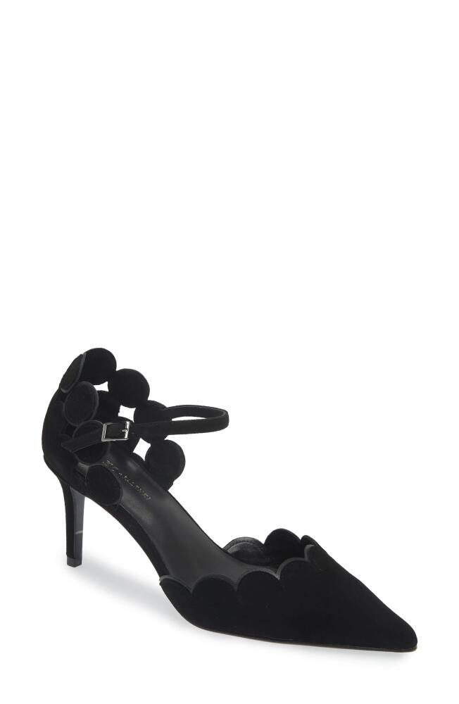 KOKO + PALENKI Praise Ankle Strap Pointed Toe Pump in Black Suede Cover