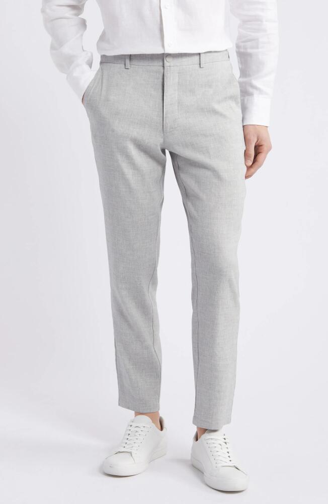 Nordstrom Slim Fit Stretch Linen Blend Chino Pants in Grey Ultimate Cover