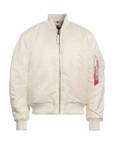 Alpha Industries Man Jacket Ivory Nylon Cover