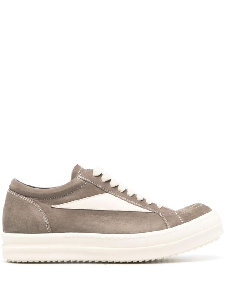 Rick Owens patch-detail suede sneakers - Grey Cover