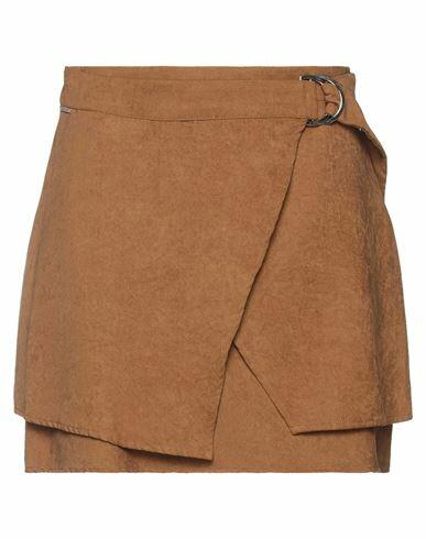 Liu •jo Woman Mini skirt Camel Polyester Cover