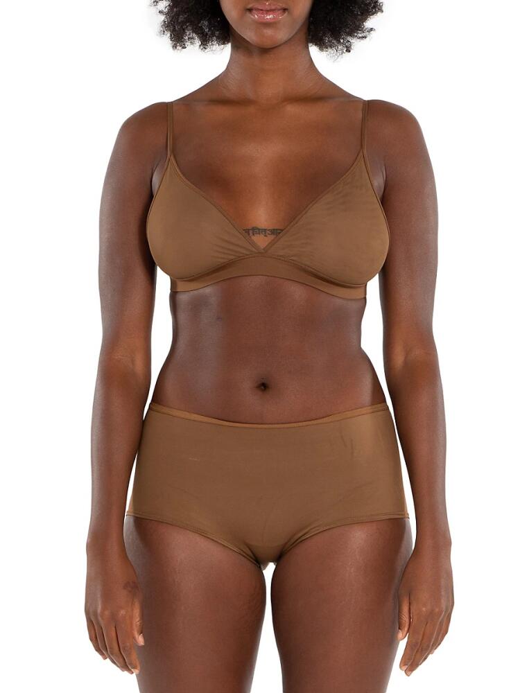 Nude Barre Women's Mesh Bralette - 3PM Brown Cover