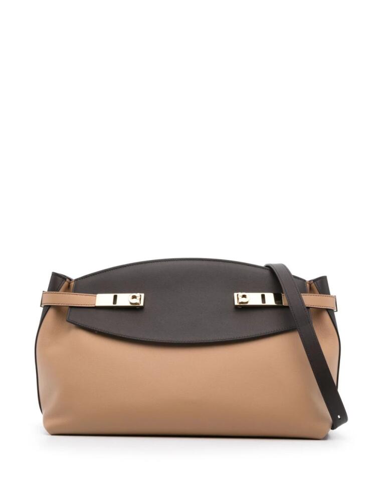 Ferragamo Hug leather shoulder bag - Neutrals Cover