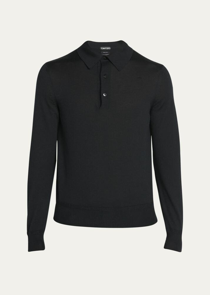 TOM FORD Men's Cashmere-Silk Polo Sweater Cover