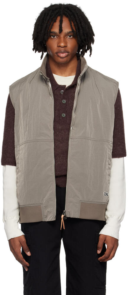 nanamica Beige Zip-Up Vest Cover