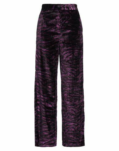 Ottod'ame Woman Pants Dark purple Viscose, Polyamide Cover