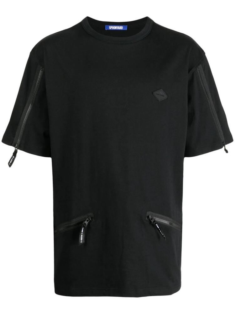 Spoonyard zip-pocketed short-sleeve T-shirt - Black Cover