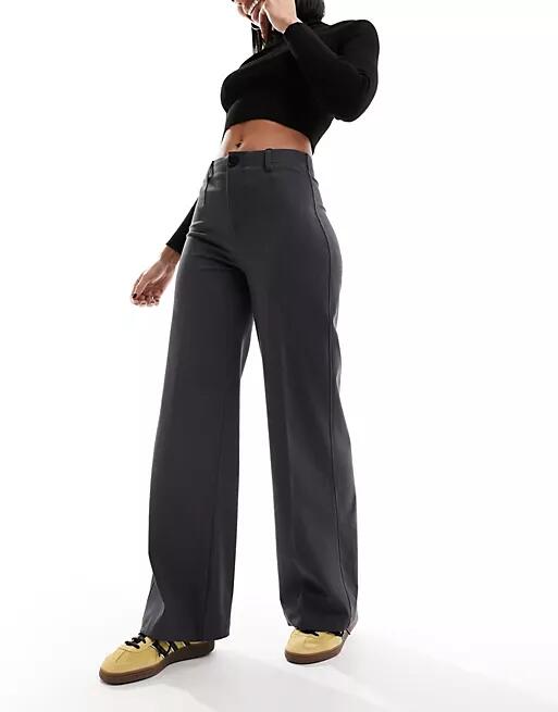 Bershka tailored pants in slate gray Cover