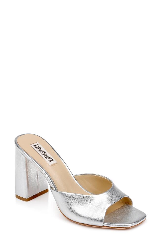 Badgley Mischka Collection Cadence Slide Sandal in Silver Cover