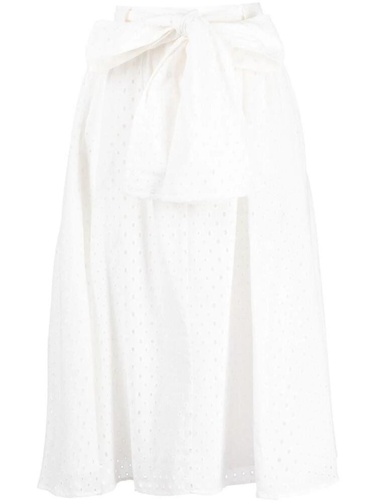 Kenzo flared perforated skirt - White Cover