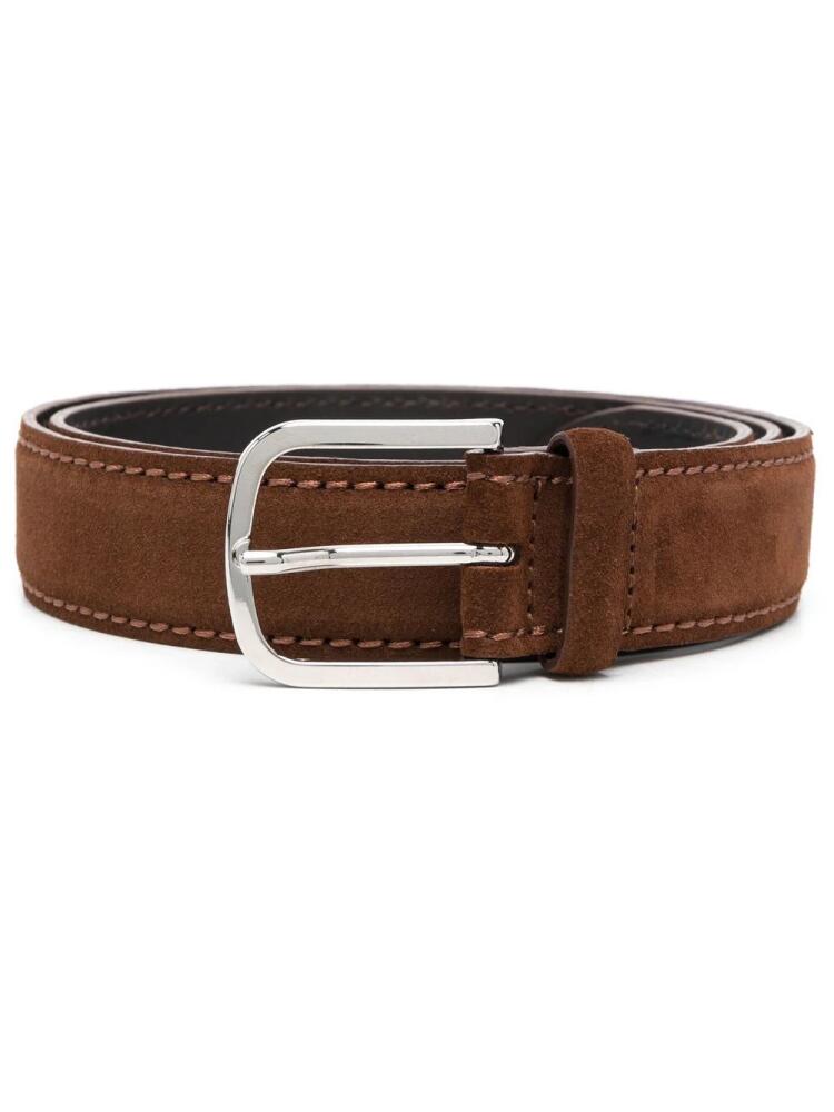 Orciani suede buckle belt - Brown Cover