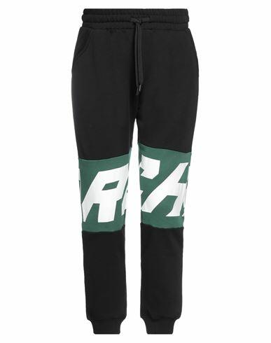 John Richmond Man Pants Black Polyester, Cotton Cover