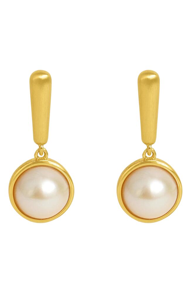 Dean Davidson Droplet Cultured Pearl Drop Earrings in Pearl/Gold Cover