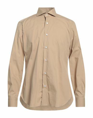 Barba Napoli Man Shirt Light brown Size 15 ¾ Cotton Cover