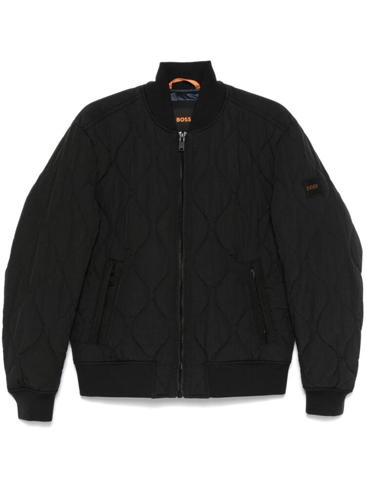 BOSS quilted bomber jacket - Black Cover