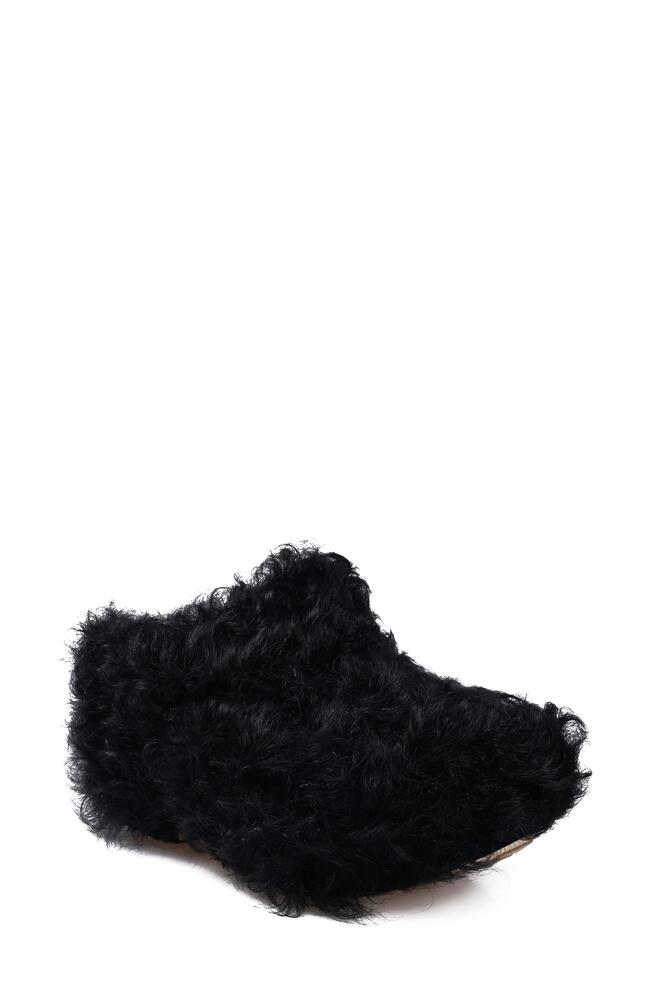 ZIGI Fauna Faux Fur Platform Clog Slipper in Black Cover