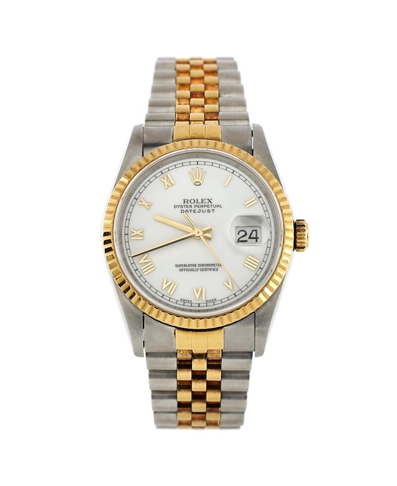 Pre-Owned Rolex Oyster Perpetual Datejust Automatic Watch in Stainless Steel and Gold 36mm Cover