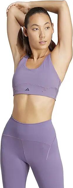 adidas Coreflow Luxe Studio Medium-Support Bra (Shadow Violet) Women's Bra Cover