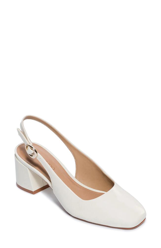 Bernardo Alexia Slingback Pump in Eggshell Cover