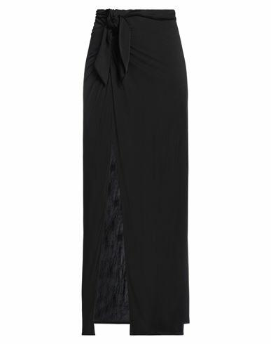 Moschino Jeans Woman Maxi skirt Black Viscose Cover